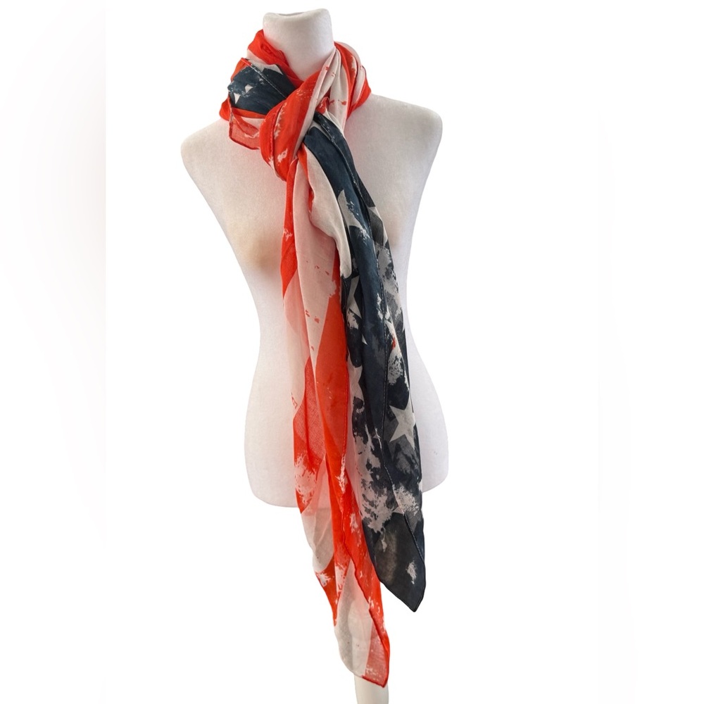 American Flag Scarf Pasmina Or Wall Decor